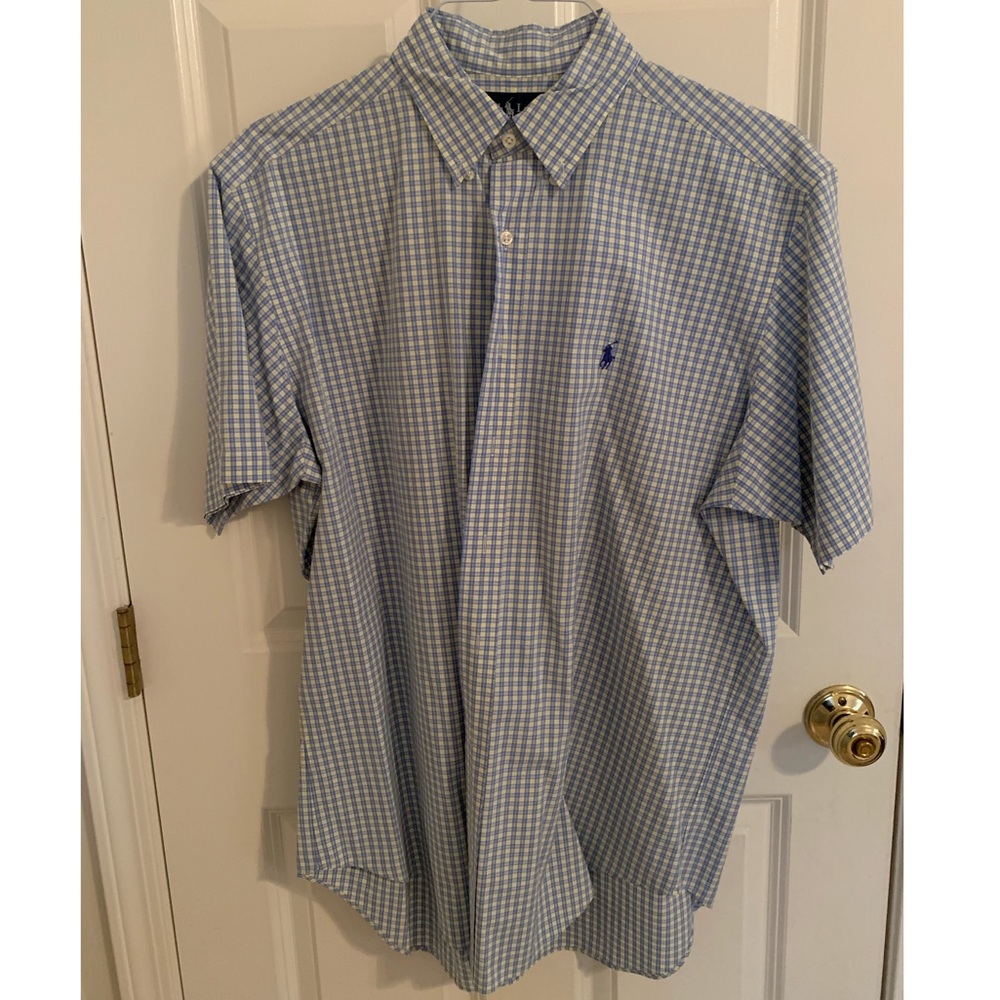 Ralph Lauren Blue/yellow/white plaid Oxford